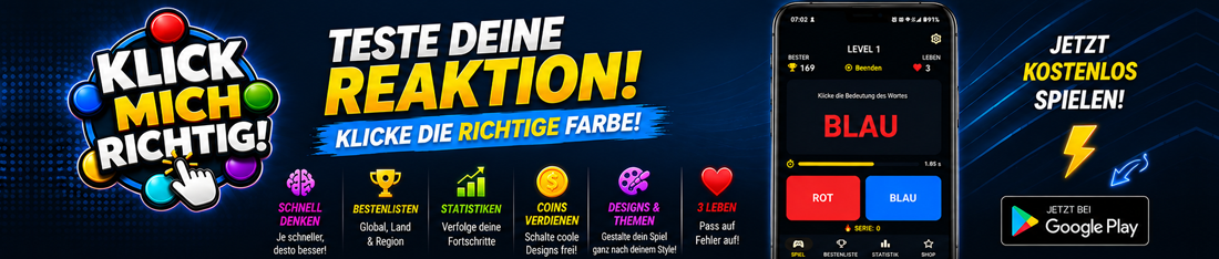 Klick mich Richtig! - jetzt im Google PlayStore!